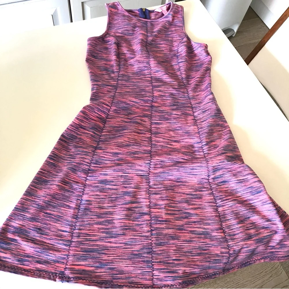 Lilly Pulitzer Cove Fit & Flare Pink Space Dye Women’s XS Mini Dress Sleeveless